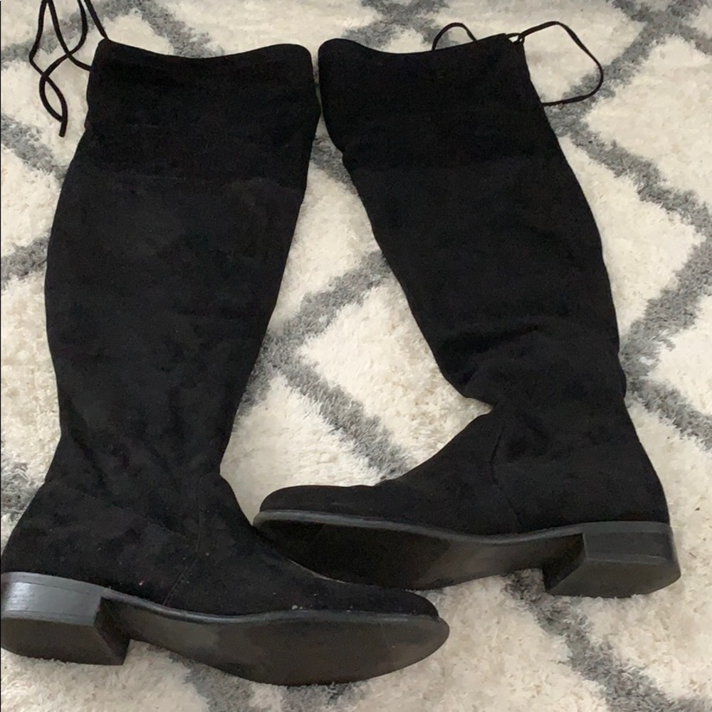 Black over the knee high boots